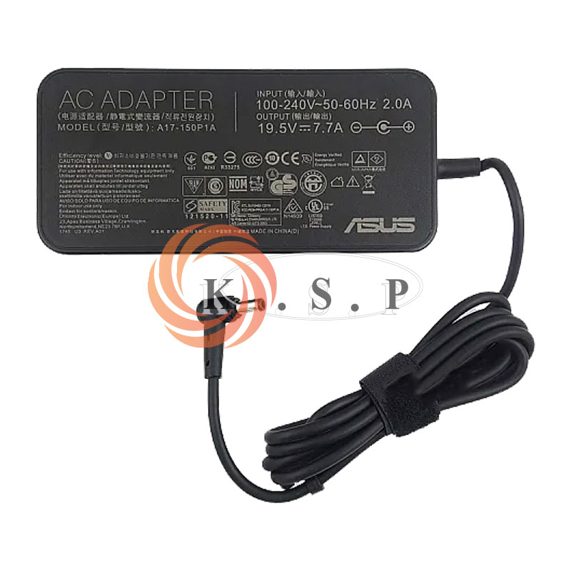 آداپتور لپ تاپ ایسوس Adaptor Asus 19.5V 7.7A Slim آداپتور لپ تاپ ایسوس Adaptor Asus 19.5V 7.7A Slim