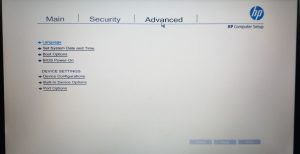 آموزش نصب ویندوز 10، بوت ویندوز روی فلش مموری محیط بوت منو لپ تاپ HP
